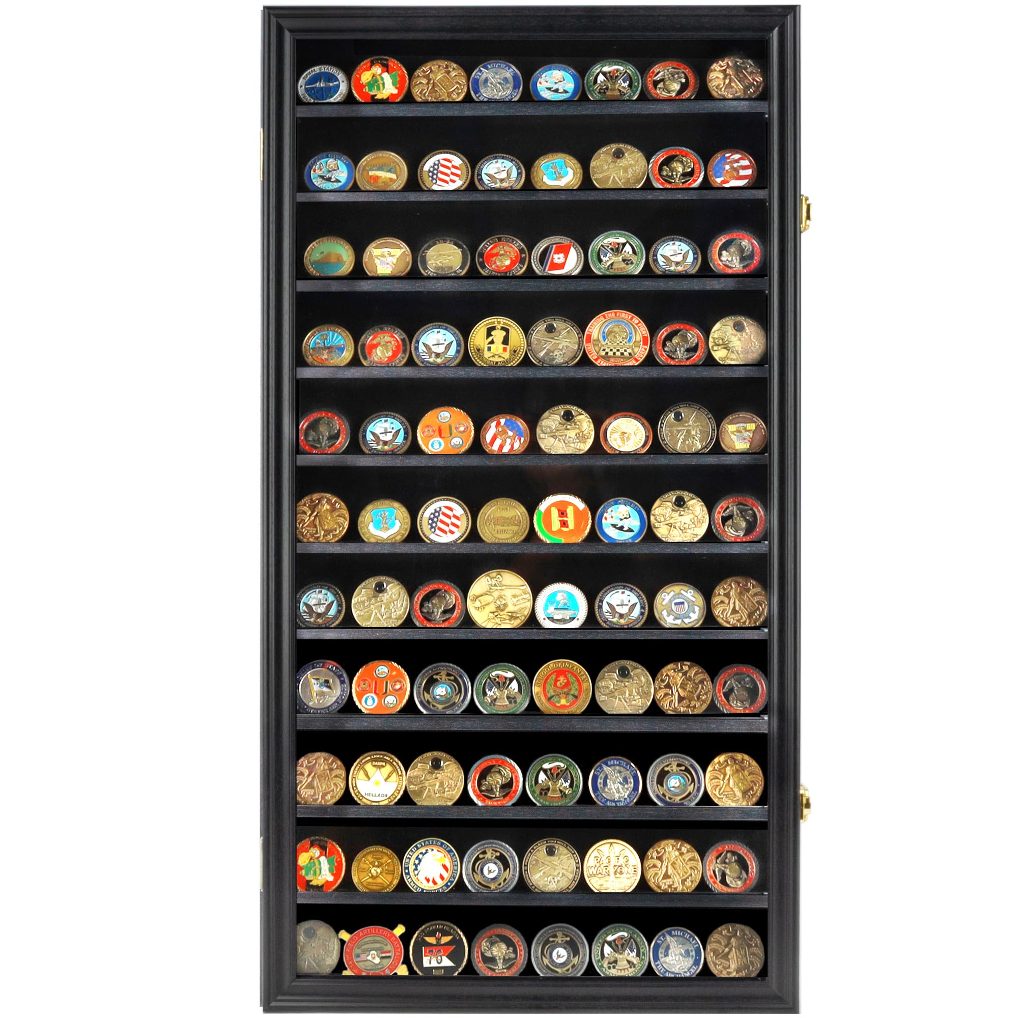 DisplayGifts wall-mount coin rack with acrylic door