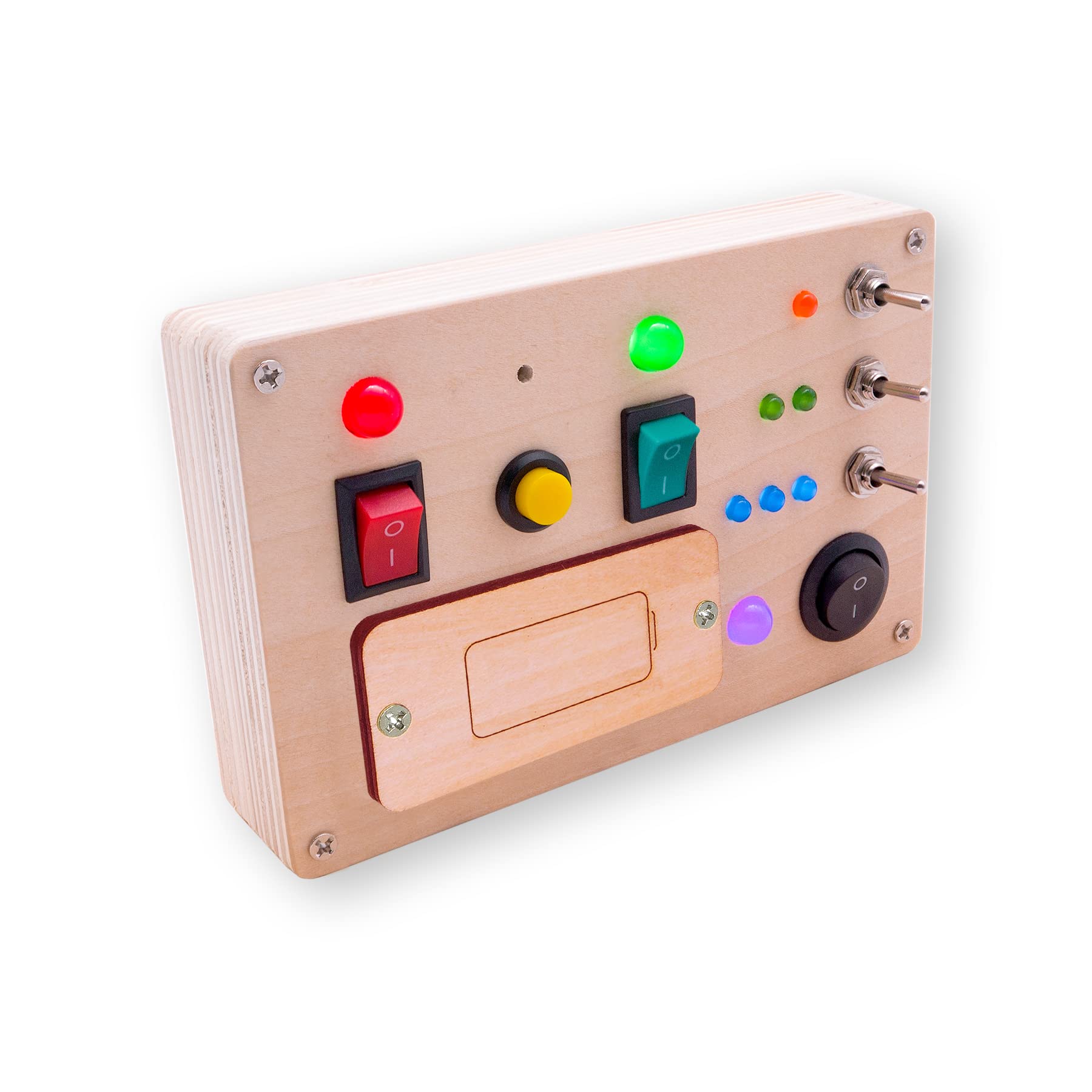Disrerk LED busy board – tactile switches for toddlers' play