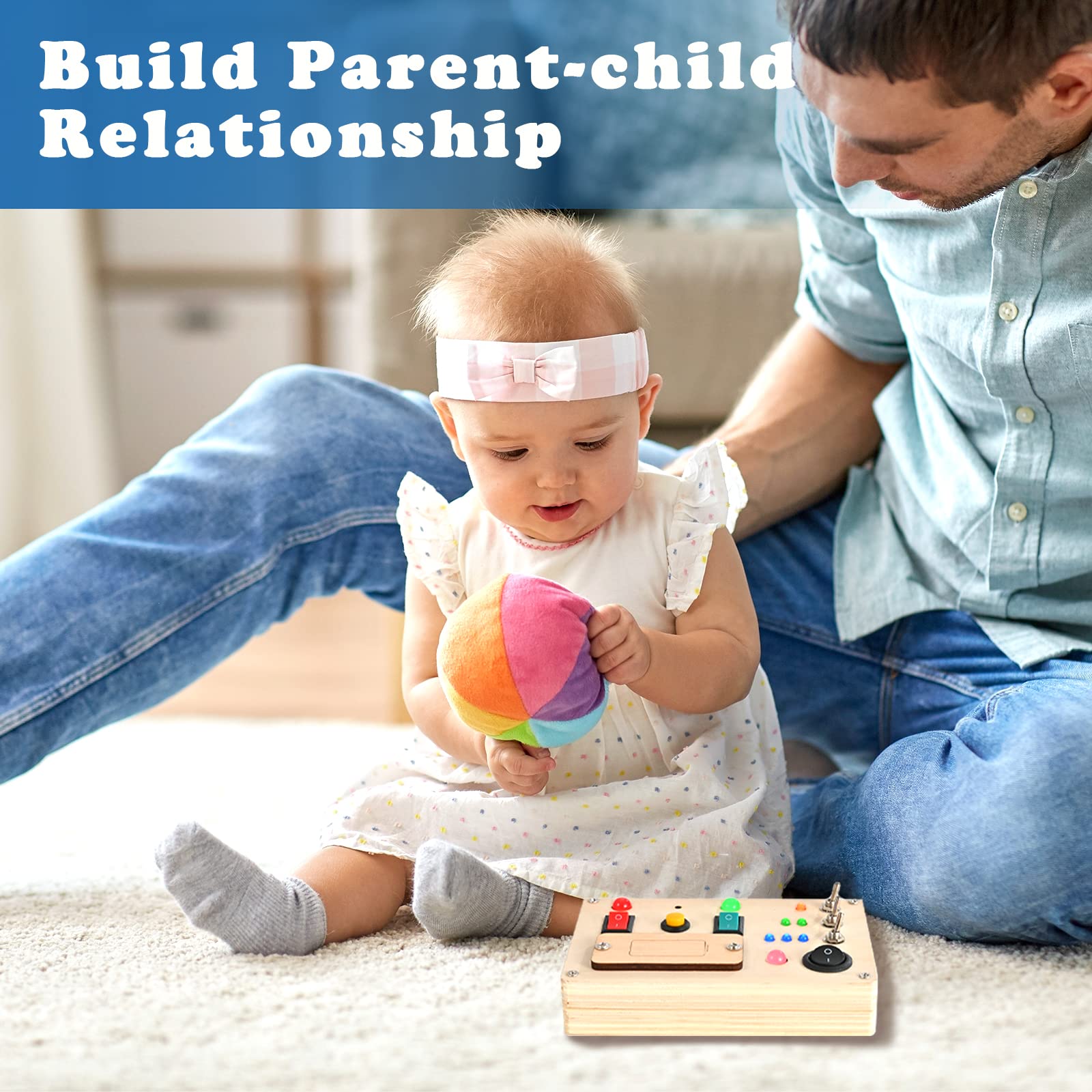 Disrerk wooden sensory toy – compact early learning aid