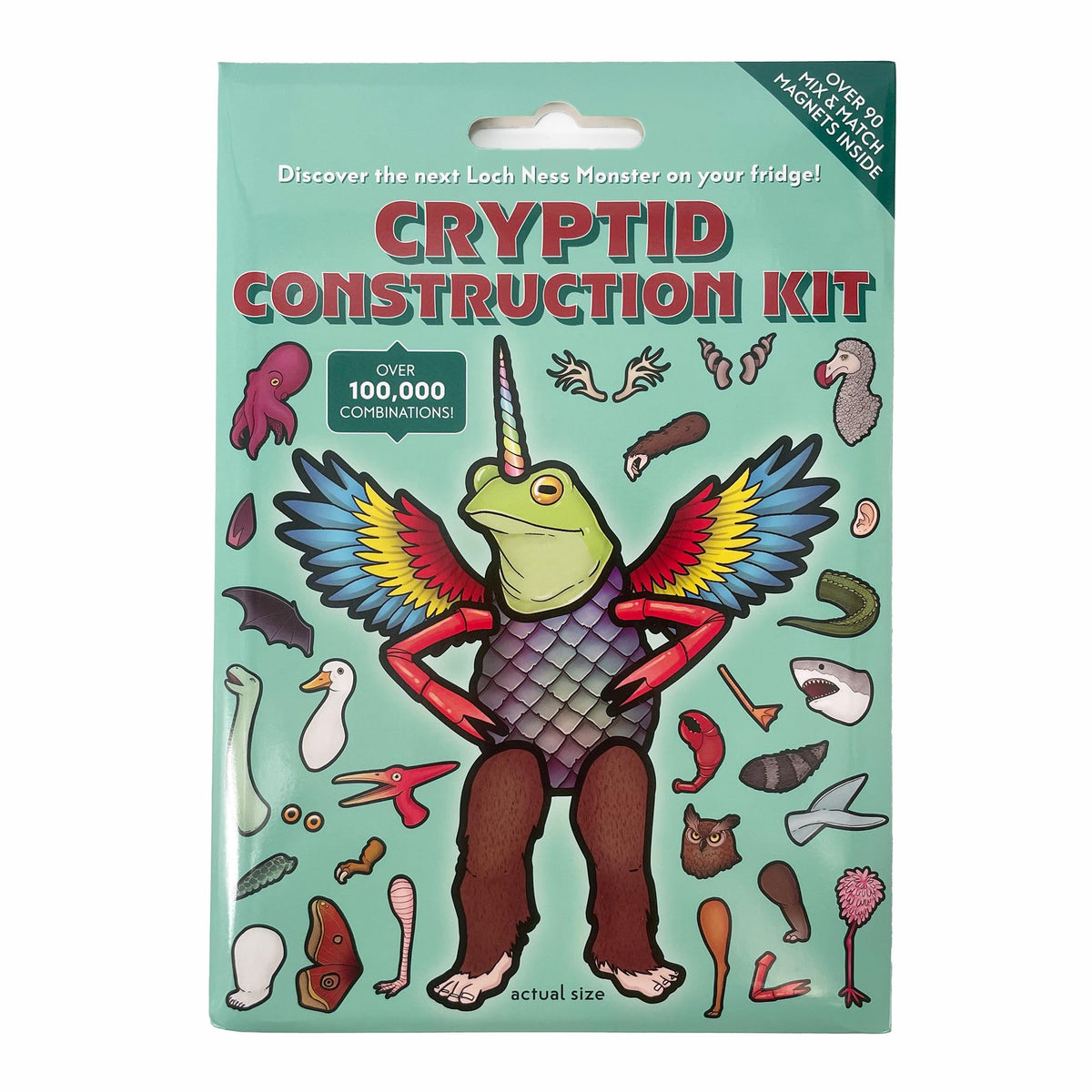 Dissent Pins Cryptid Construction Kit on fridge magnets for imaginative creature creation