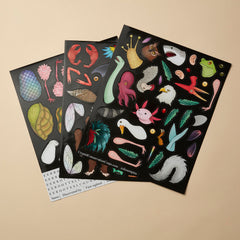 Close-up of magnetic parts from Dissent Pins Cryptid Construction Kit for versatile design options