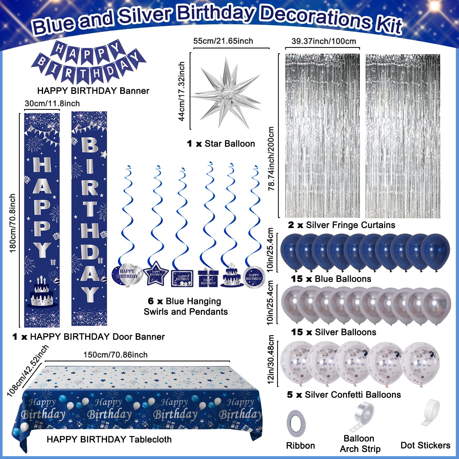 Distasio silver explosion balloon adds festive focal point