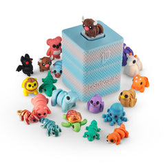 Distractibles mystery pack box top with textured pattern for premium gifting