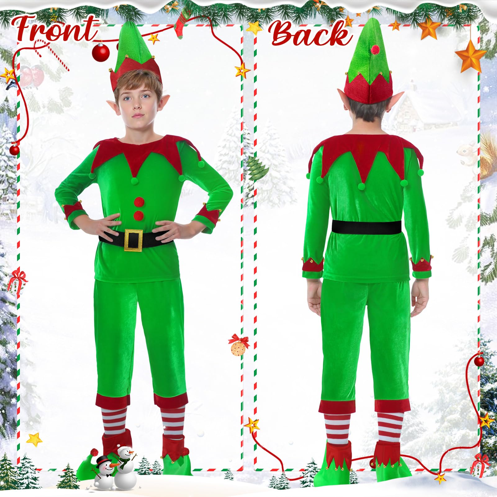 DITAIX Christmas Elf costume adjustable belt for secure fit