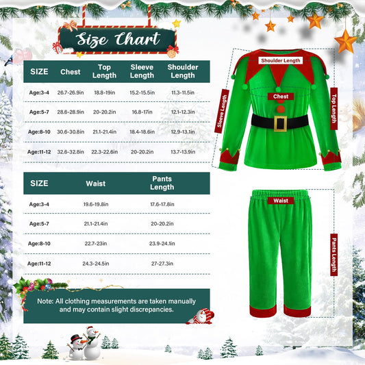 DITAIX Christmas Elf costume cropped pants for comfortable wear