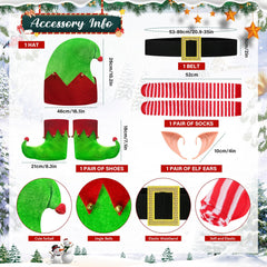 DITAIX Christmas Elf costume pointed elf hat for playful holiday style