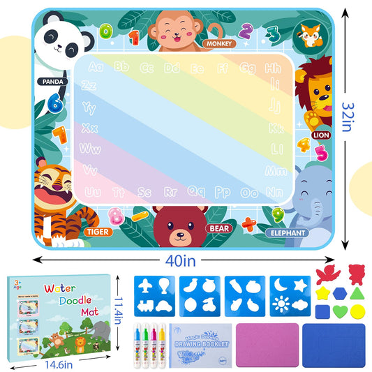 Diteryy Water Doodle Mat 40x32 kid drawing action encourages water-only creativity