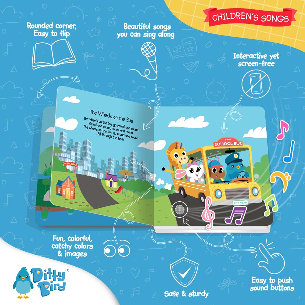 Ditty Bird handy sound buttons encourage curiosity and independent play.