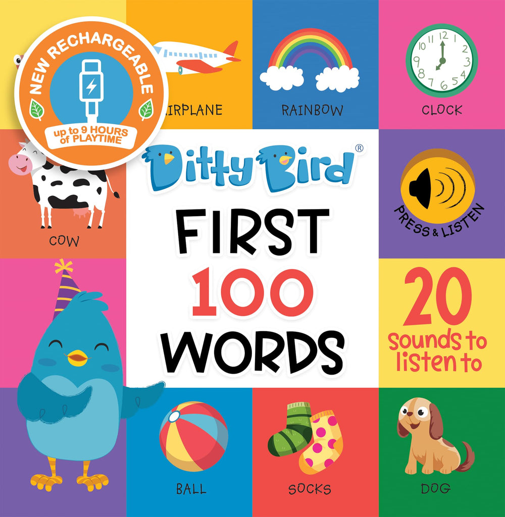 Ditty Bird sound buttons highlight words for early vocabulary during play.