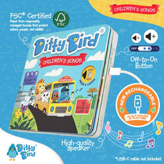 Ditty Bird toddler-friendly pages that flip easily for tiny hands during reading sessions.