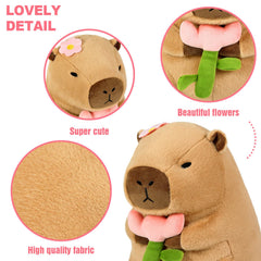 Ditucu capybara plush relaxing on sofa for cuddles.