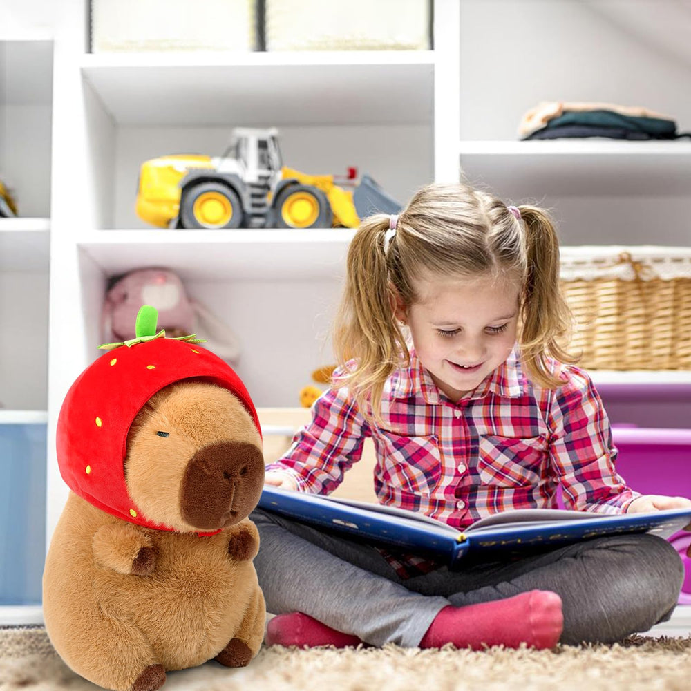 Ditucu brown capybara plush in 9-inch size for small hands.