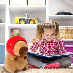 Ditucu brown capybara plush in 9-inch size for small hands.