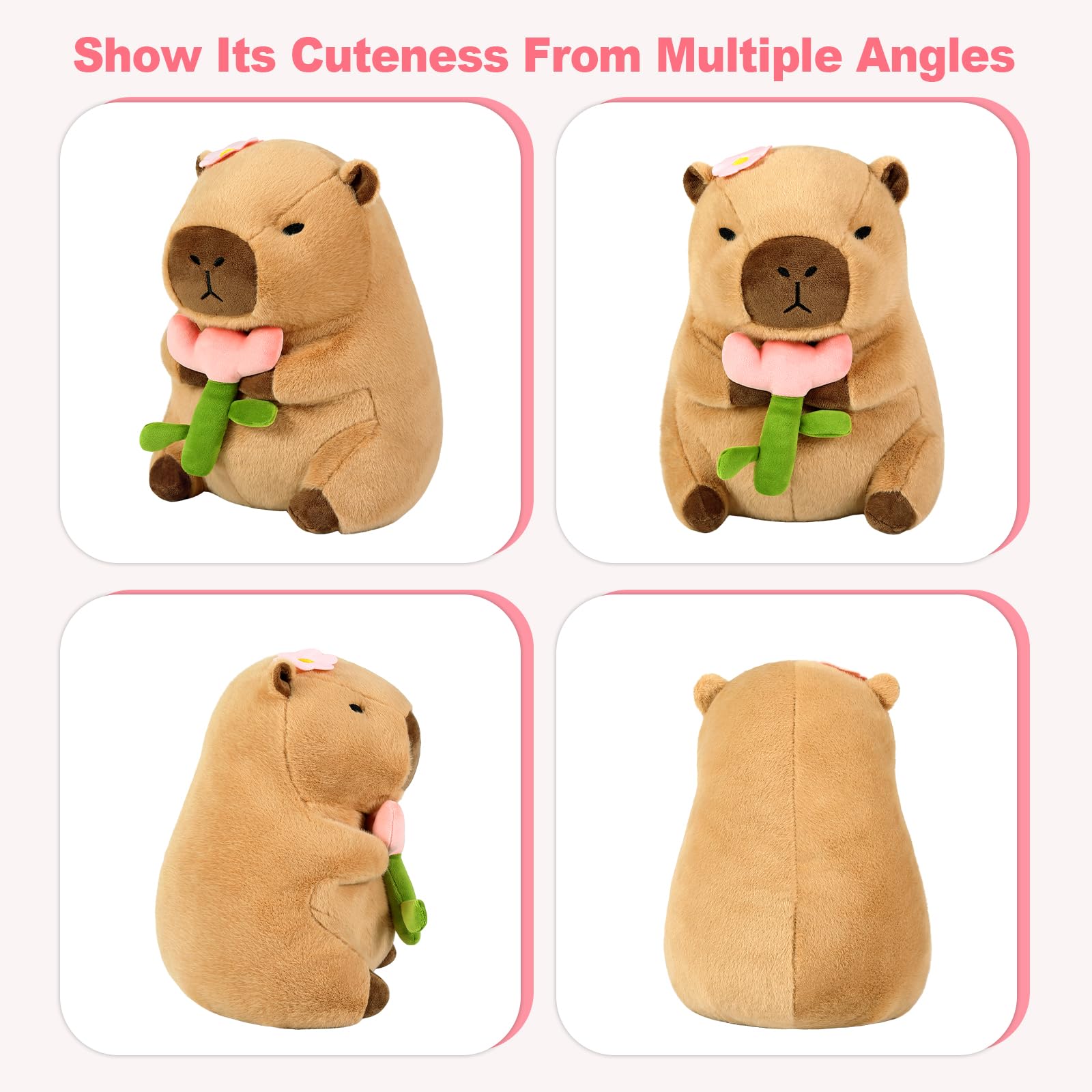 Ditucu capybara plush as a playful desk decor piece.