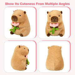 Ditucu capybara plush as a playful desk decor piece.