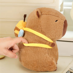 Ditucu capybara bee backpack with child, perfect for bedtime snuggles