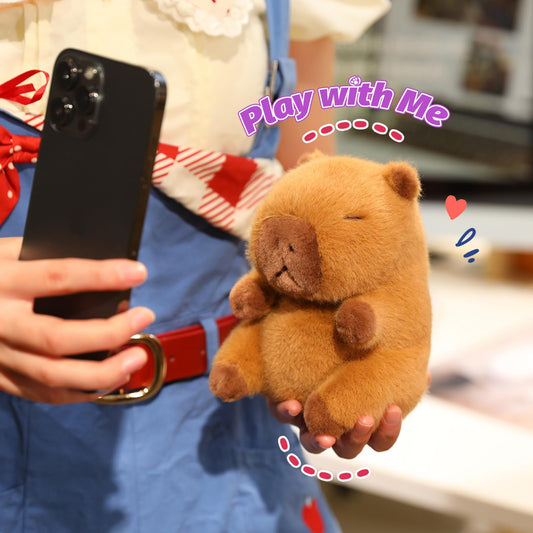 Ditucu capybara plush with beaded abdomen texture for a cute detail