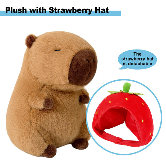 Ditucu capybara plush close-up of soft fur and durable filling for cuddles.