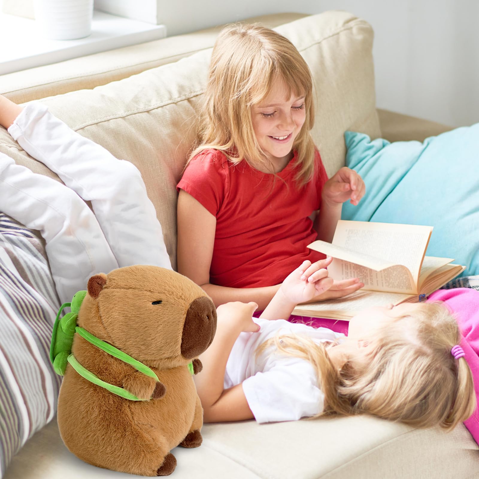 Ditucu capybara plush vacuum-packed on arrival, easy to revive with sun or dryer.