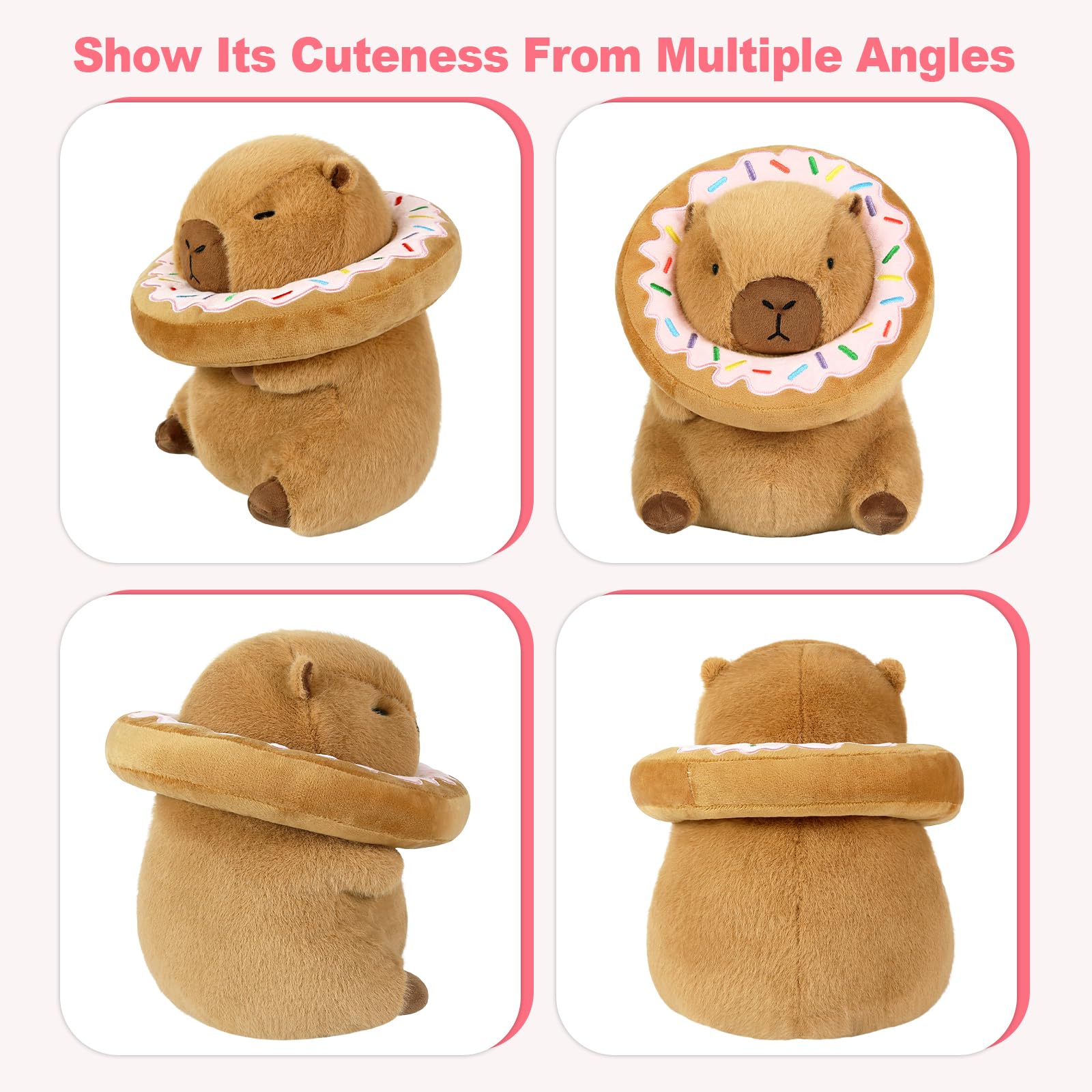 Ditucu capybara plush donut design enhances room decor with whimsy