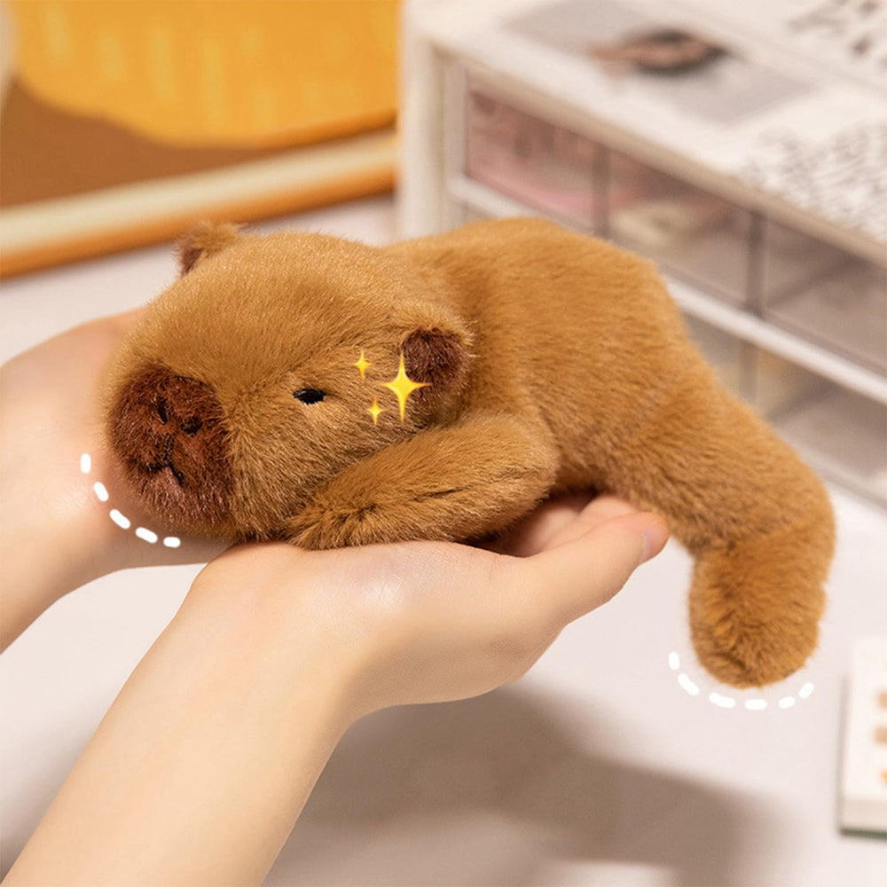Ditucu capybara plush face offers a cuddly, inviting look for kids.