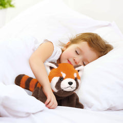 Ditucu red panda plush decor on sofa or car adds playful charm.