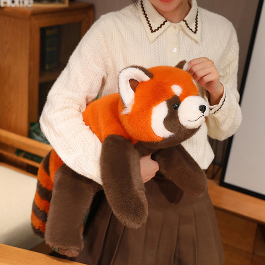 Ditucu red panda stuffed animal with realistic design and big eyes for cozy hugs.