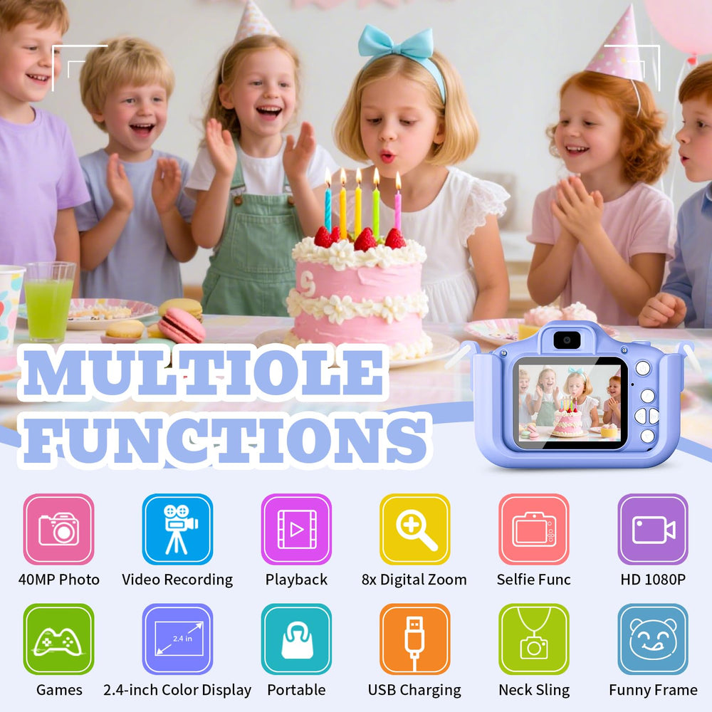 DITUPAN Upgrade Kids Camera packaging box showing gift-ready presentation.