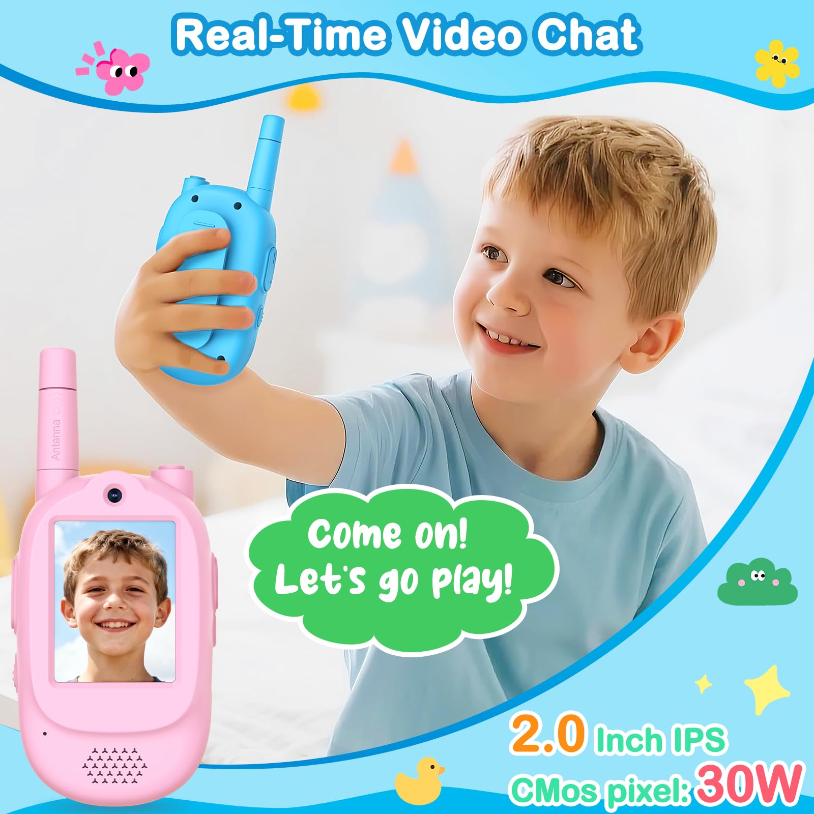Divava walkie talkie pink with voice changer for imaginative play.