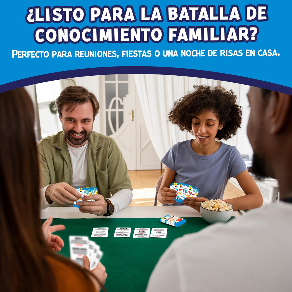 No-screens educational play with DiVU Games Trivia for Family cards spread.