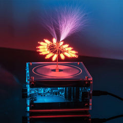 Divvlur Tesla Coil discharge needle ready for arc visualization.