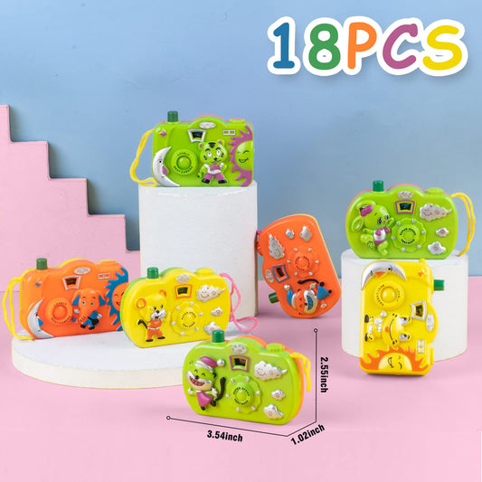 Divwa 18Pcs toy camera set with animal patterns sparks storytelling and curiosity.