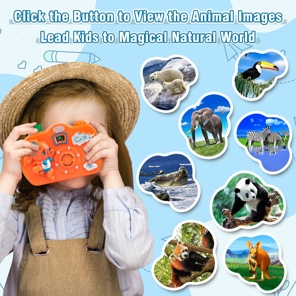 Divwa viewfinder camera showcases six animal designs for pretend photography.