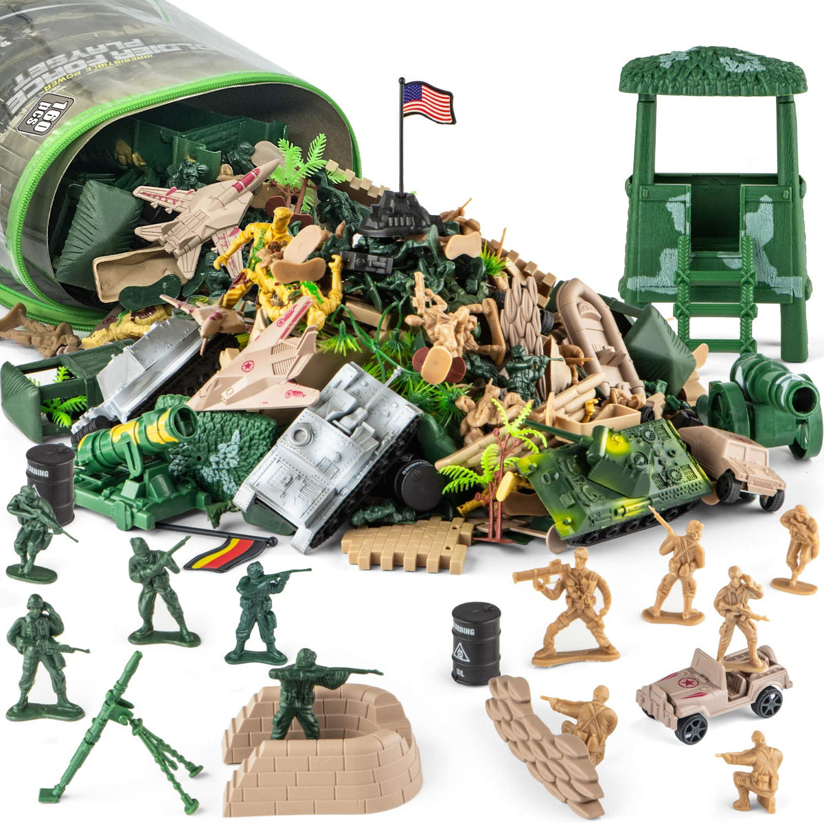 Divwa army men figures – commander pose for imaginative battlefield play and strategic storytelling.