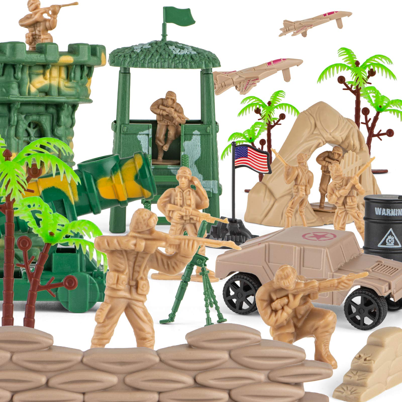 Divwa battlefield accessories – bunkers, tents, sandbags for authentic setups.