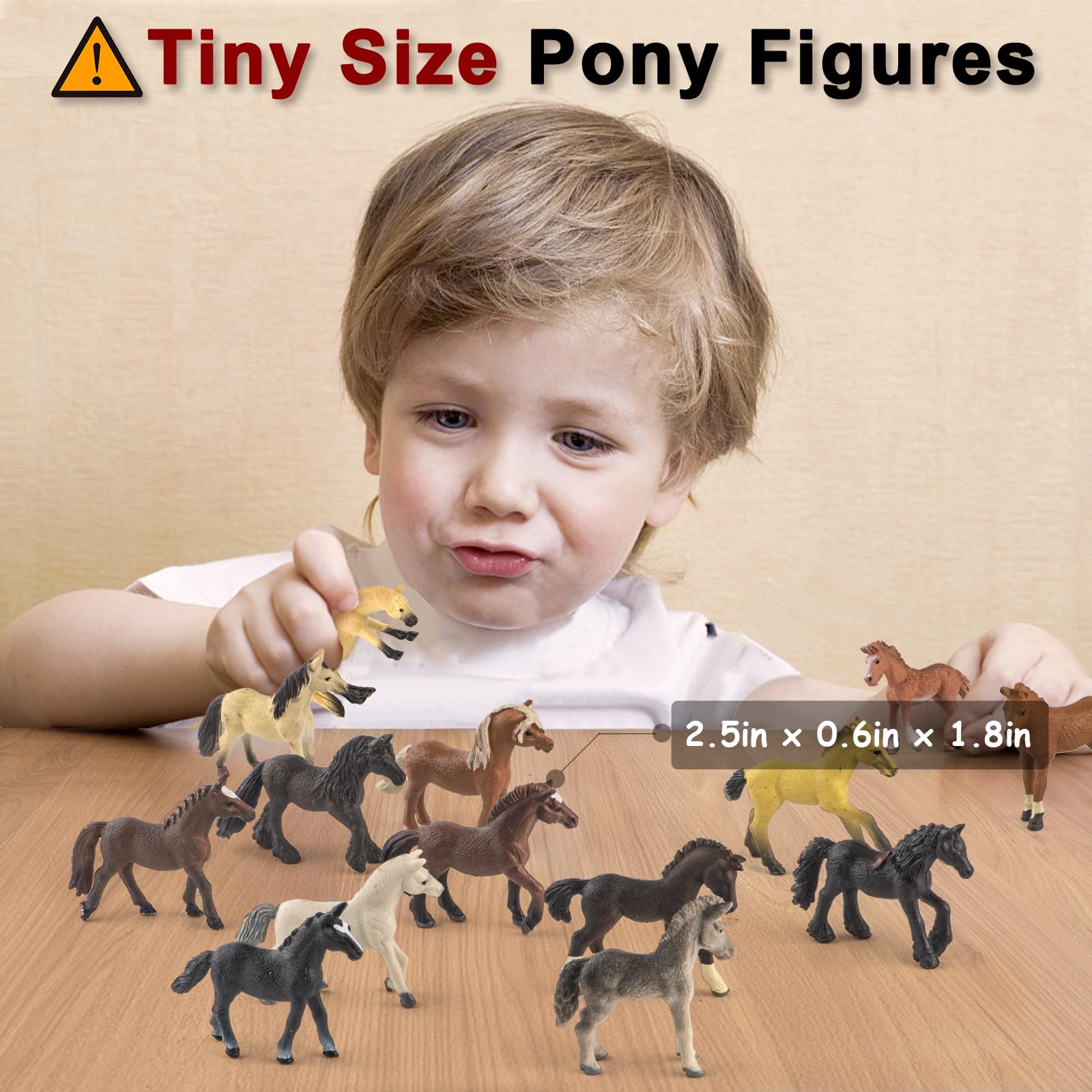 Divwa miniature horse figures hand-painted with realistic details for lifelike storytelling.