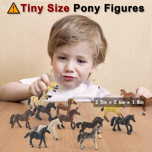 Divwa miniature horse figures hand-painted with realistic details for lifelike storytelling.