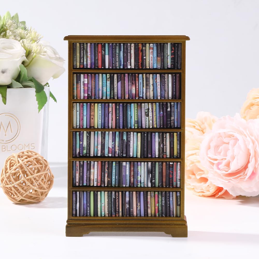 DIYDEC dollhouse mini library decor for charming home or office accents.