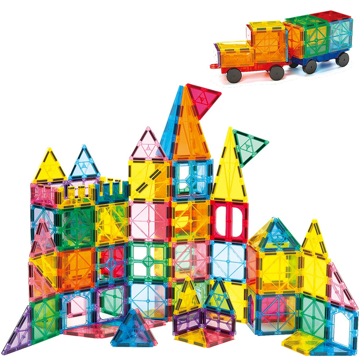 Diytoy Magnetic Tiles assembly promotes creative building and problem solving