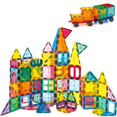 Diytoy Magnetic Tiles assembly promotes creative building and problem solving