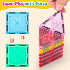 Diytoy Magnetic Tiles tower build helps kids explore balance and spatial awareness