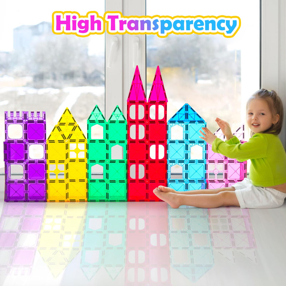Diytoy Magnetic Tiles triangle-square set supports geometry exploration