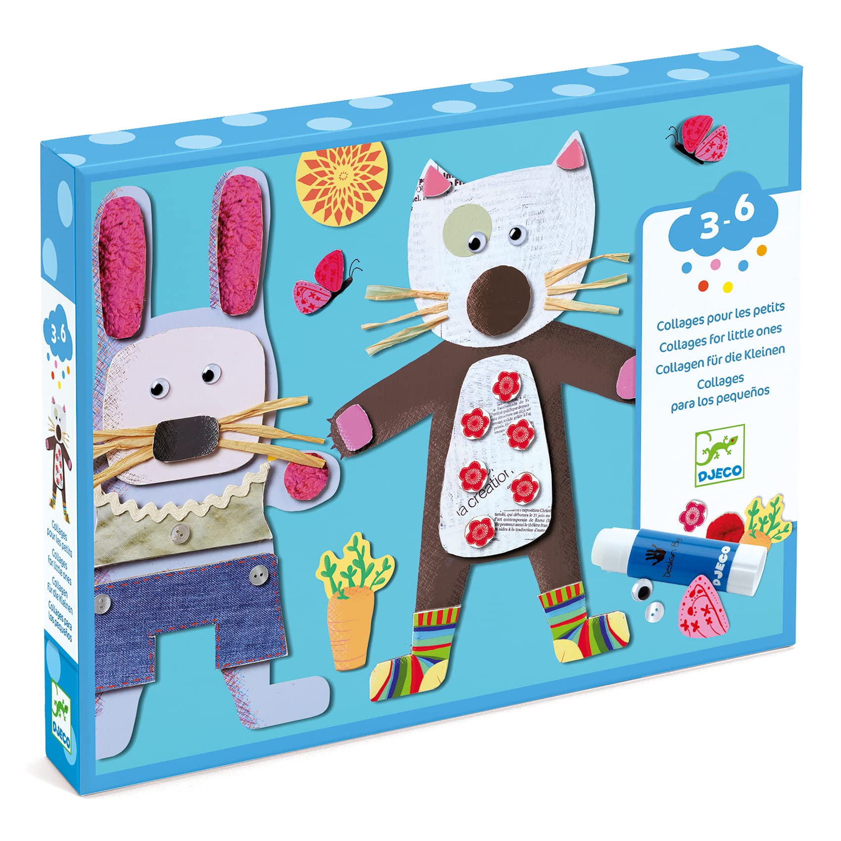 Djeco collages for little ones rainy day activity promotes creative play at home