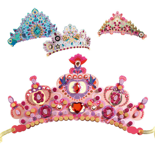 DJECO DIY Like A Princess Crown Kit—sparkling crown for creative playtime.