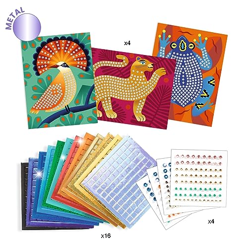 DJECO LGA Mosaics Deep in the Jungle tiger board supports imaginative wildlife art and color exploration