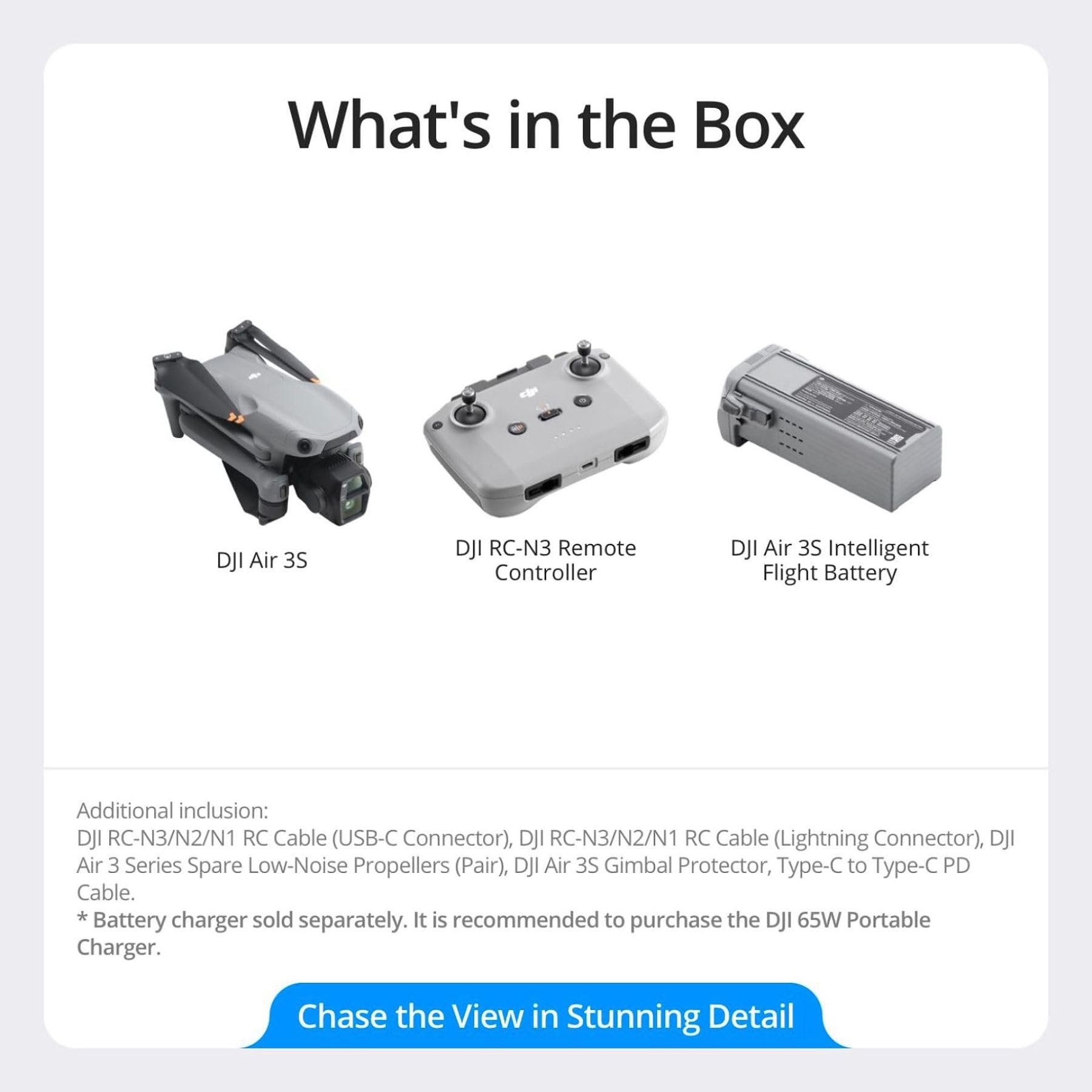 DJI Air 3S offers up to 45 minutes of flight time.