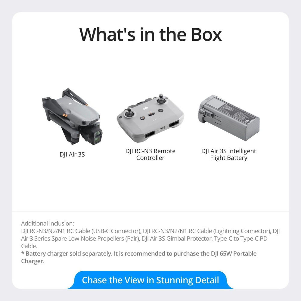 DJI Air 3S offers up to 45 minutes of flight time.