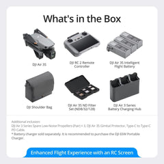 DJI Air 3S offers up to 45 minutes of flight time in open air.