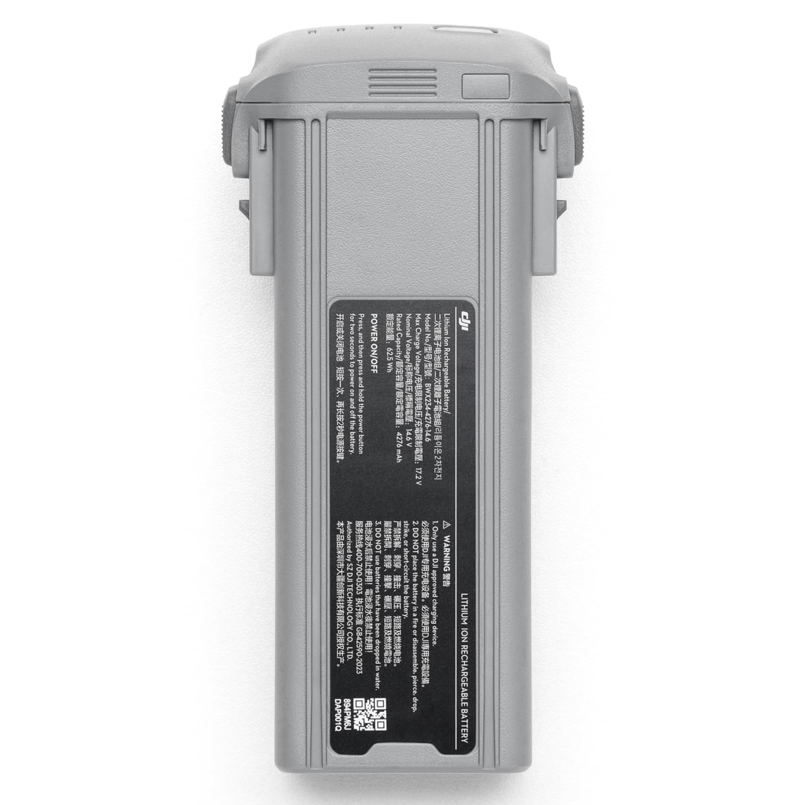 DJI Air 3S intelligent flight battery in use showing extended flight time.