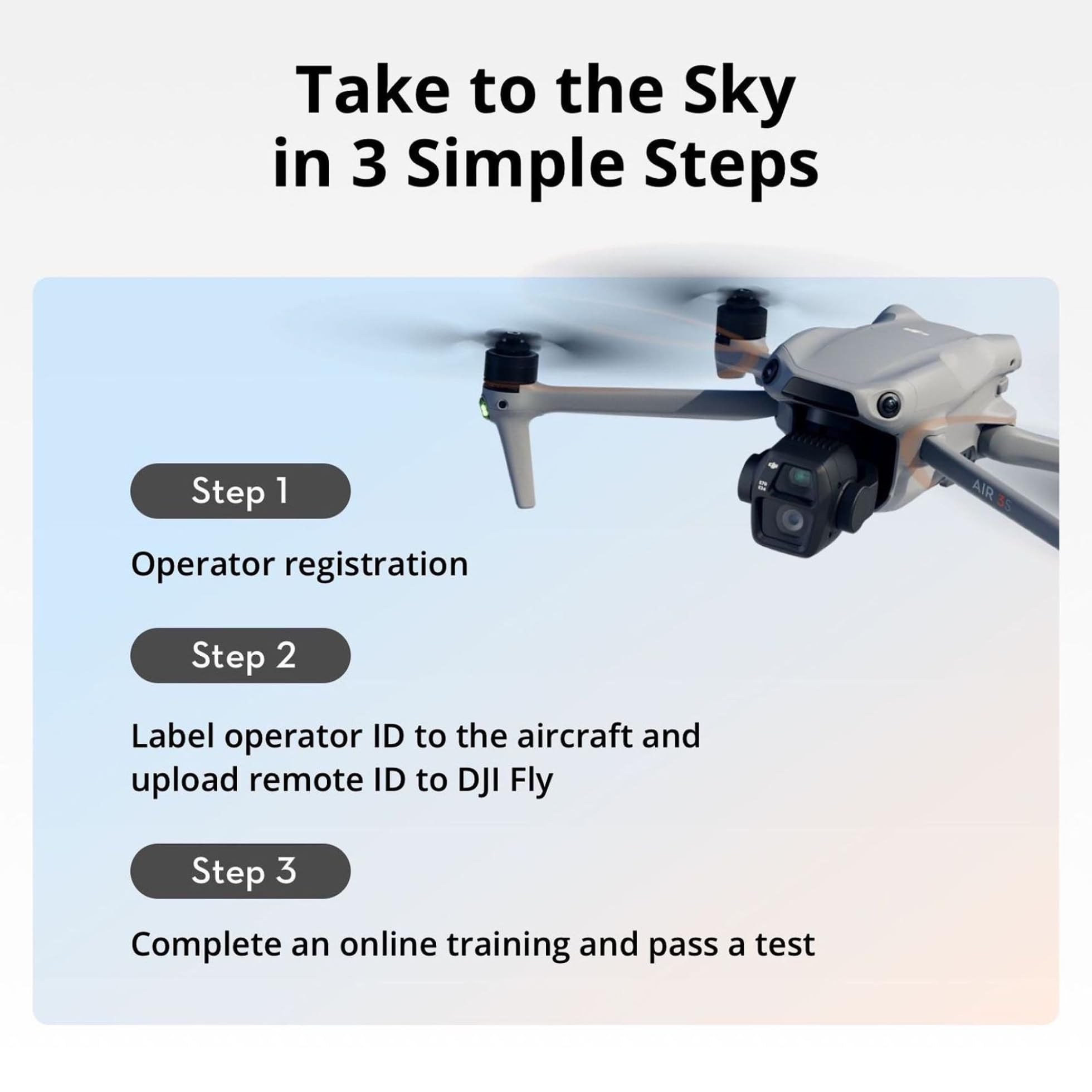 DJI Air 3S with ND filter set for controlled exposure and motion blur.